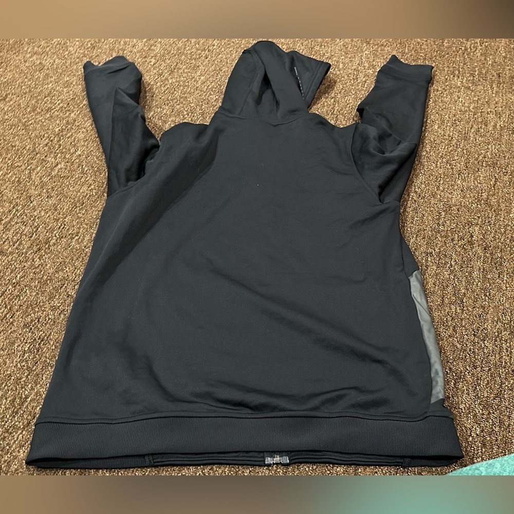 Under Armour Black UA Full Zip Windbreaker sweatshirt Hoodie Men's L Jacket - Picture 3 of 3